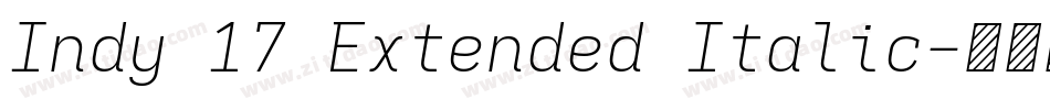 Indy 17 Extended Italic字体转换